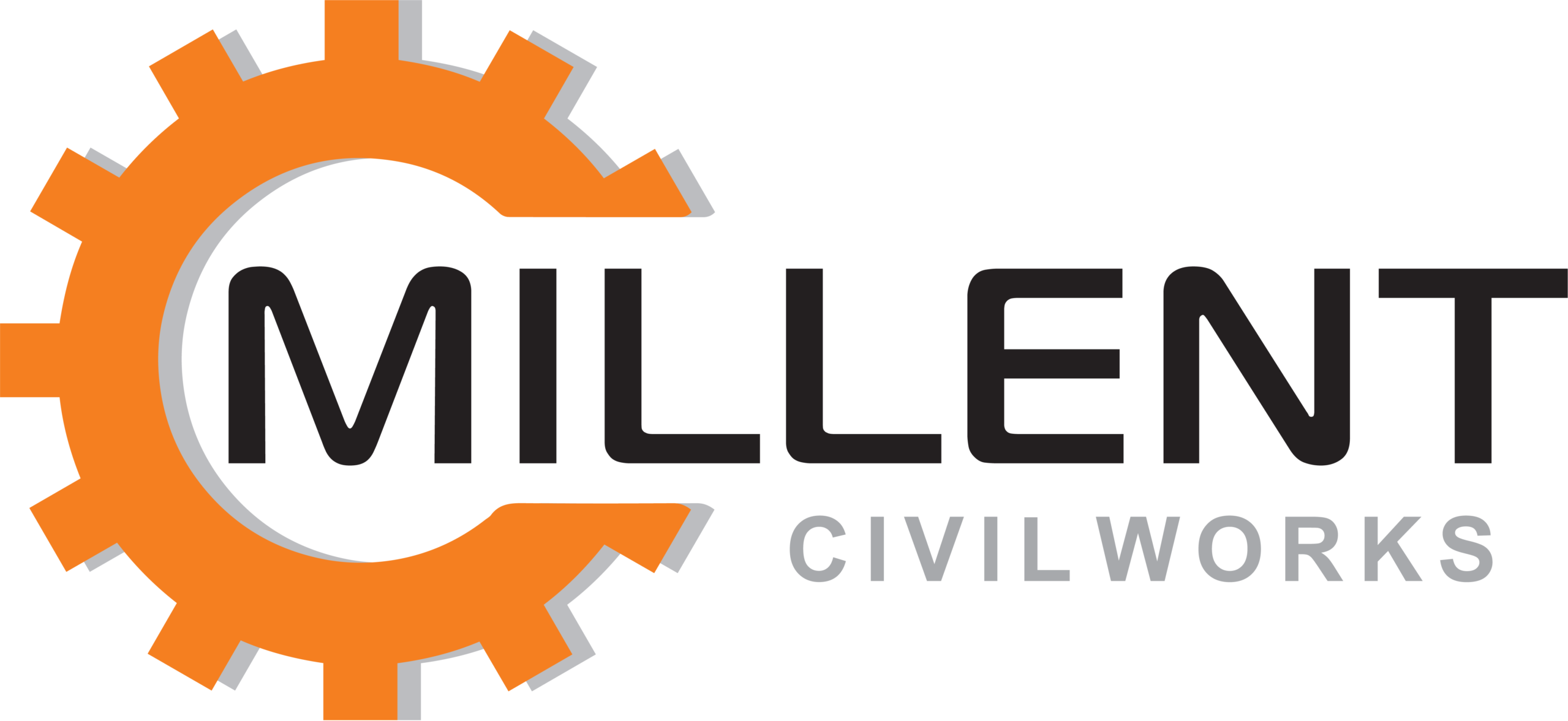 Millent Civil Works with Black text